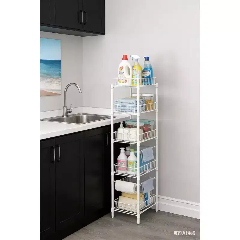 5-Tier Wire Shelving Unit, Adjustable Metal Storage for Kitchen Pantry Garage
