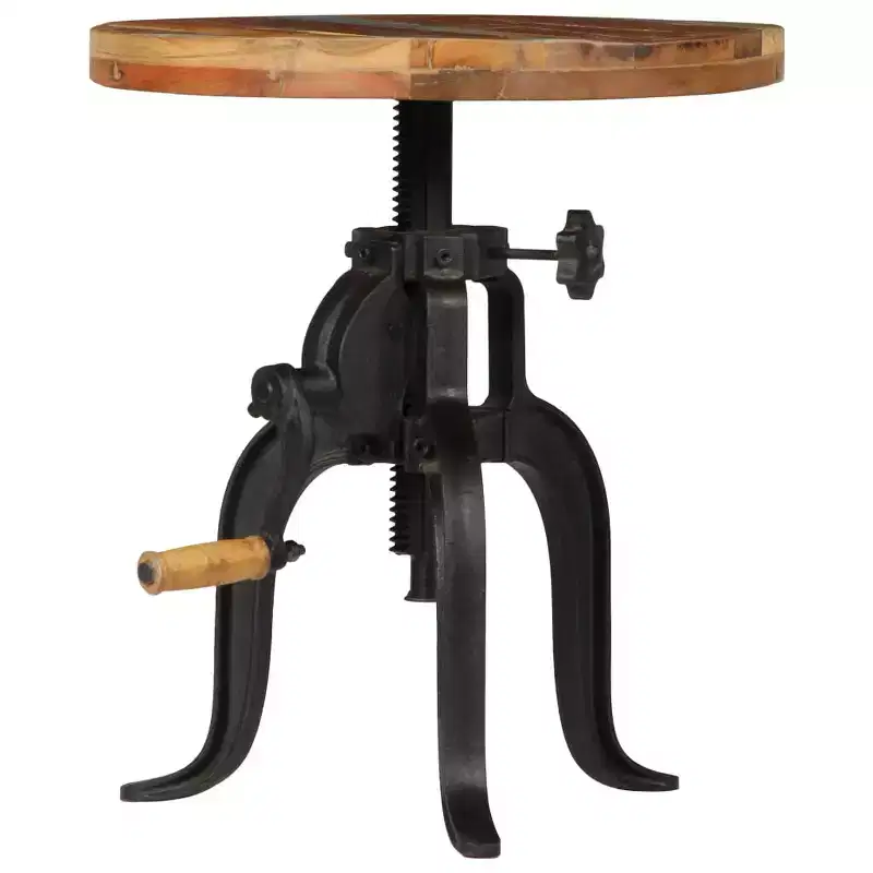 Side Table Varies Solid reclaimed wood, powder-coated cast iron