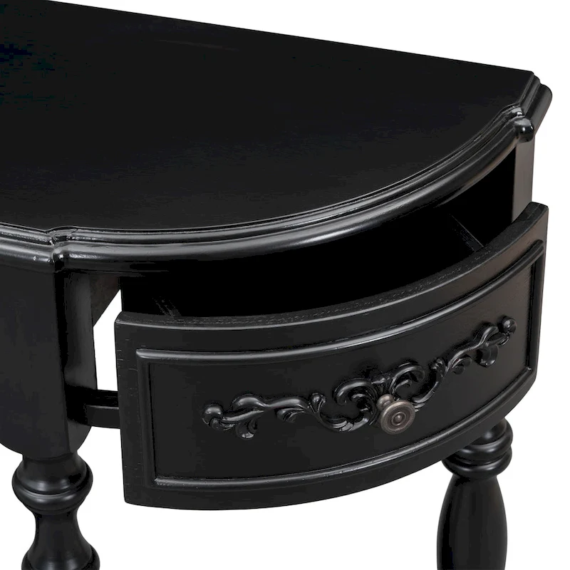 Merax Curved Console Table with 4 Drawers and 1 Shelf