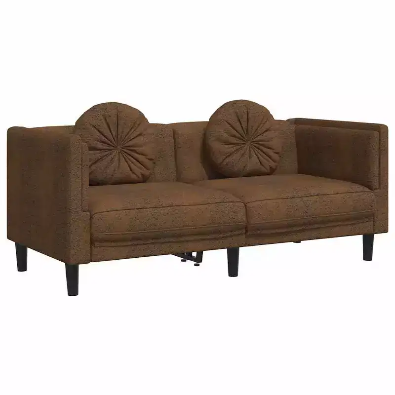 vidaXL Sofa with Cushions Upholstered Settee Living Room Faux Suede Leather