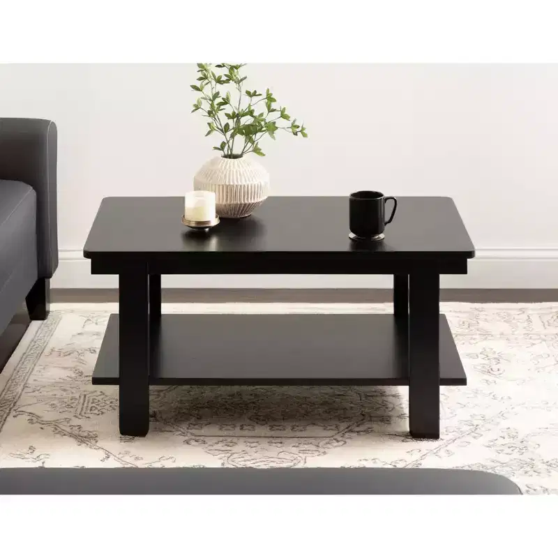 Wood Two-Tier Coffee Table 36''W x 20''D x 18.5''H