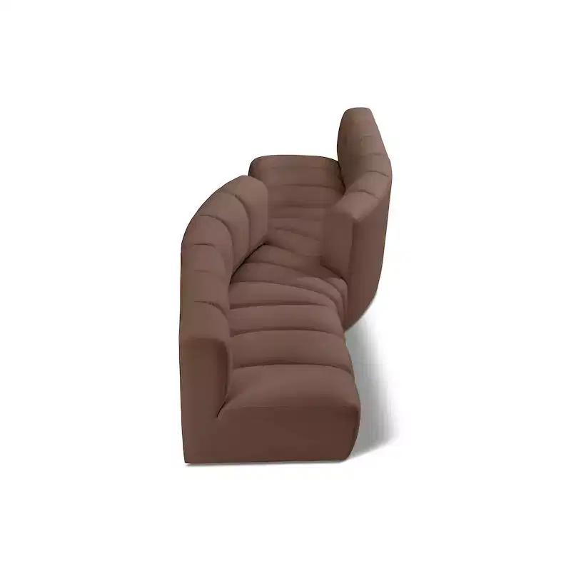 Arc Brown Vegan Leather Modular Sofa