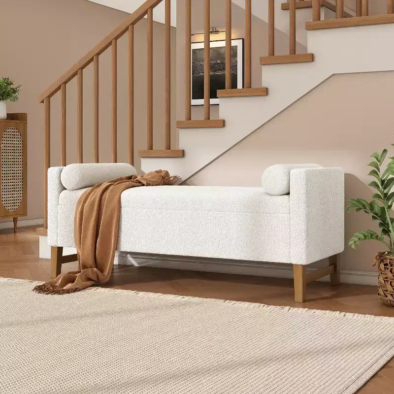 Christopher Knight Home Escoffier Modern Boucle Upholstered Storage Ottoman