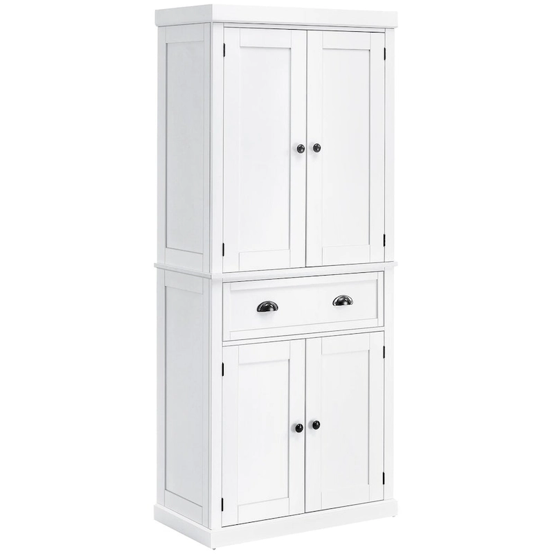 72 Freestanding Kitchen Pantry Cabinet, Tall Storage Cabinet with 2 Door Cupboards, 2 Drawers and Adjustable Shelves