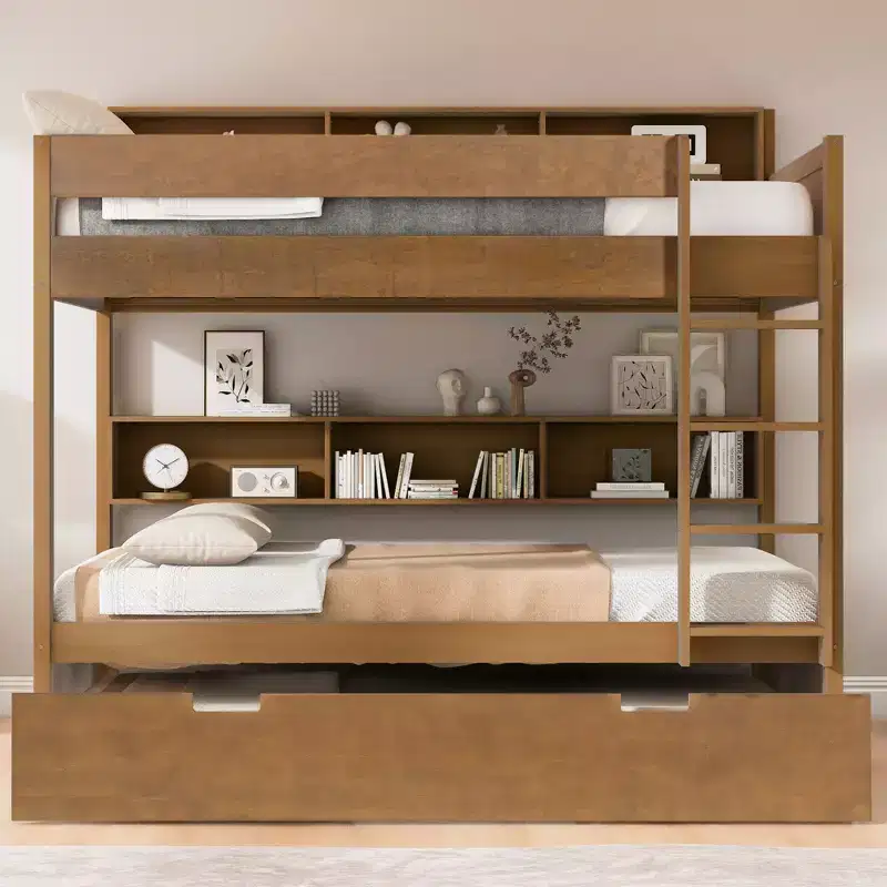 GDFStudio Hernandez Bunk Bed with Trundle