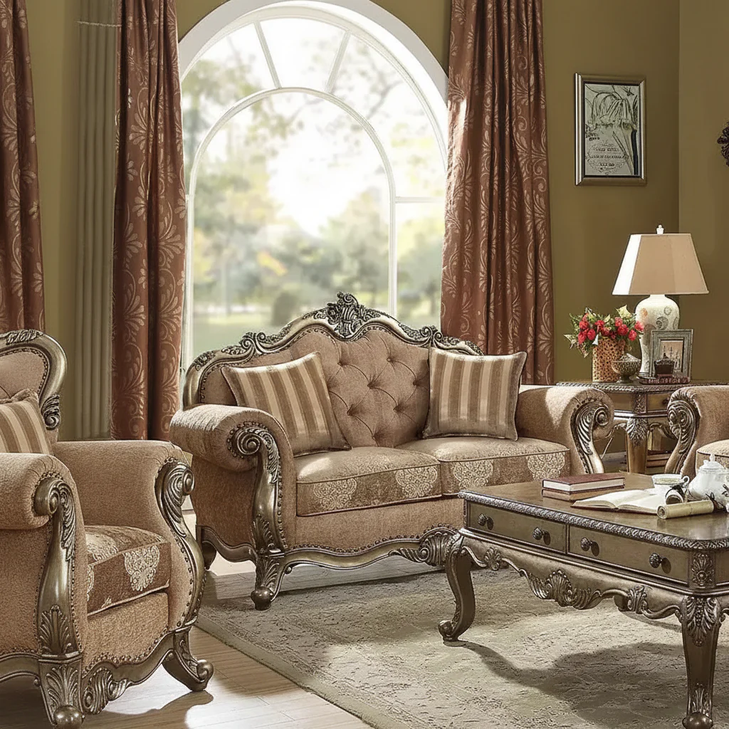 2-Seat Upholstered Loveseat with Accent Pillows