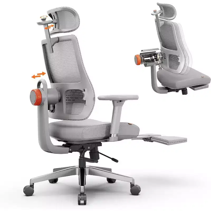 Home Office Chair with Footrest and 4D Armrest
