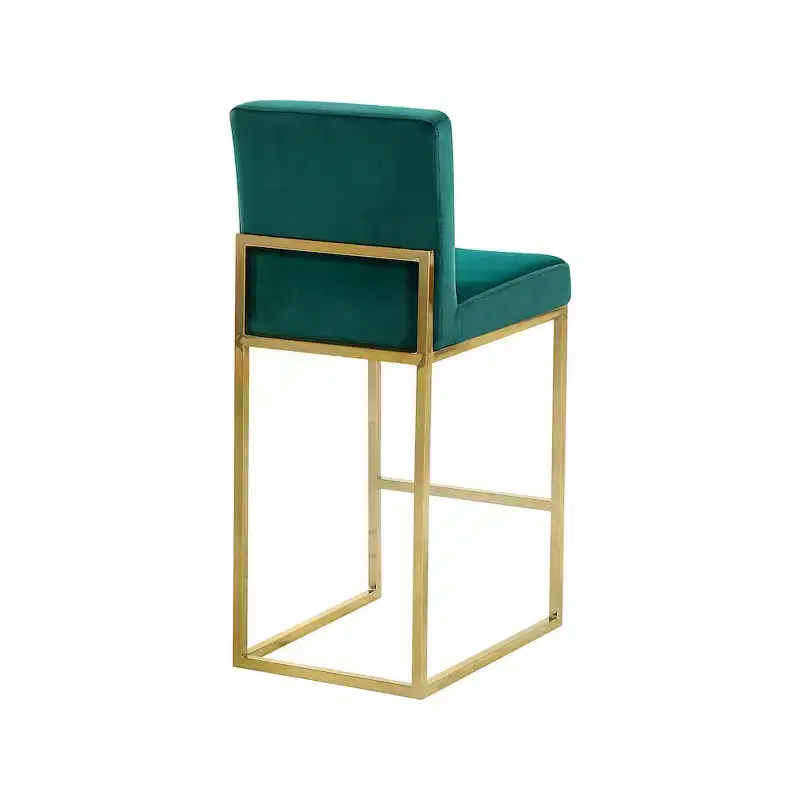 Meridian Furniture,Giselle Green Velvet Stool