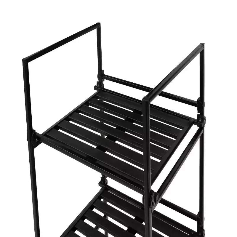 4-Tier Resin Ebonize Square Shelf