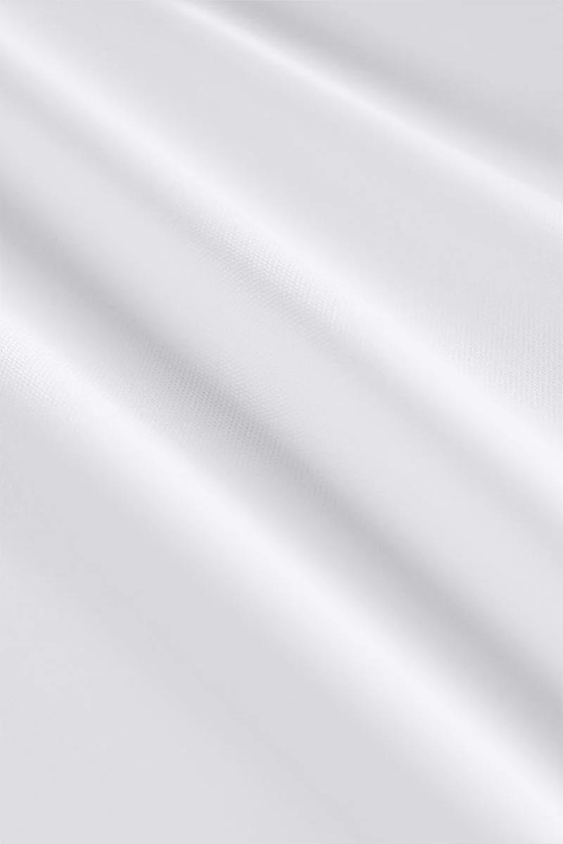 3-Button Pique Polo – White