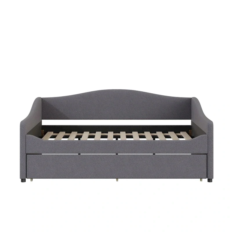 Full Teddy Fleece Daybed with Trundle and LED Lights