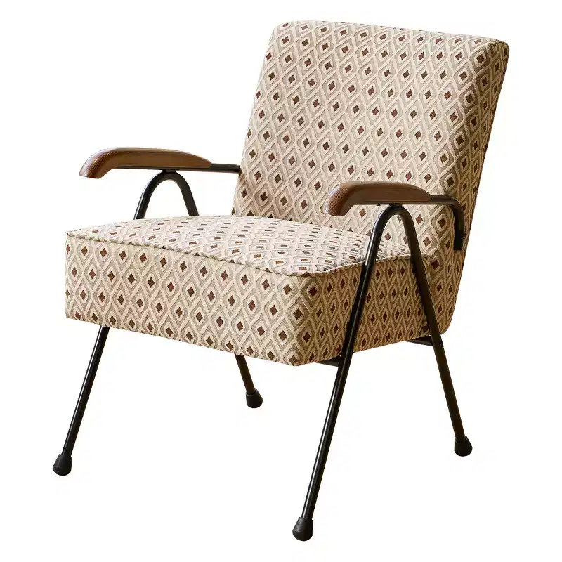 GDFStudio Teeri Modern Upholstered Armchair with Metal Legs and Thick Cushion