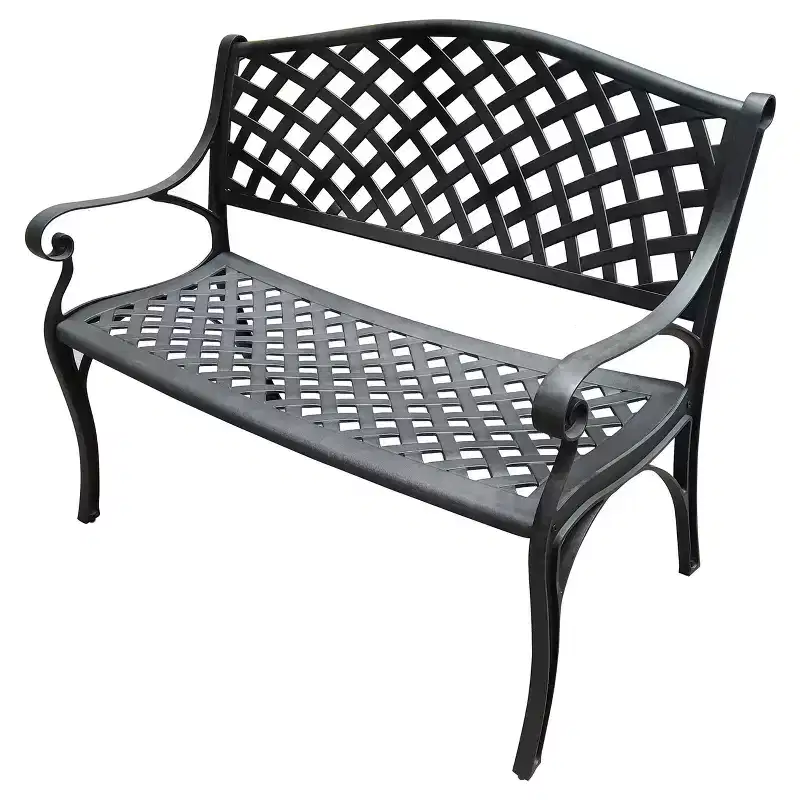 Modern Aluminum Patio Bench - Oakland Living