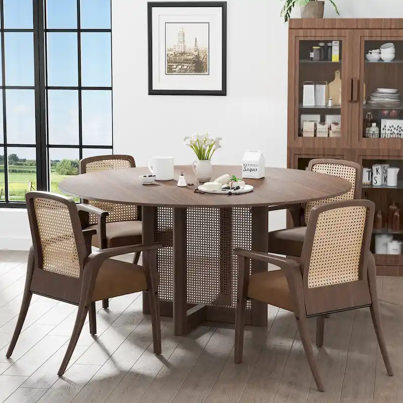 Solid Wood Round Dining Table 4-6 People