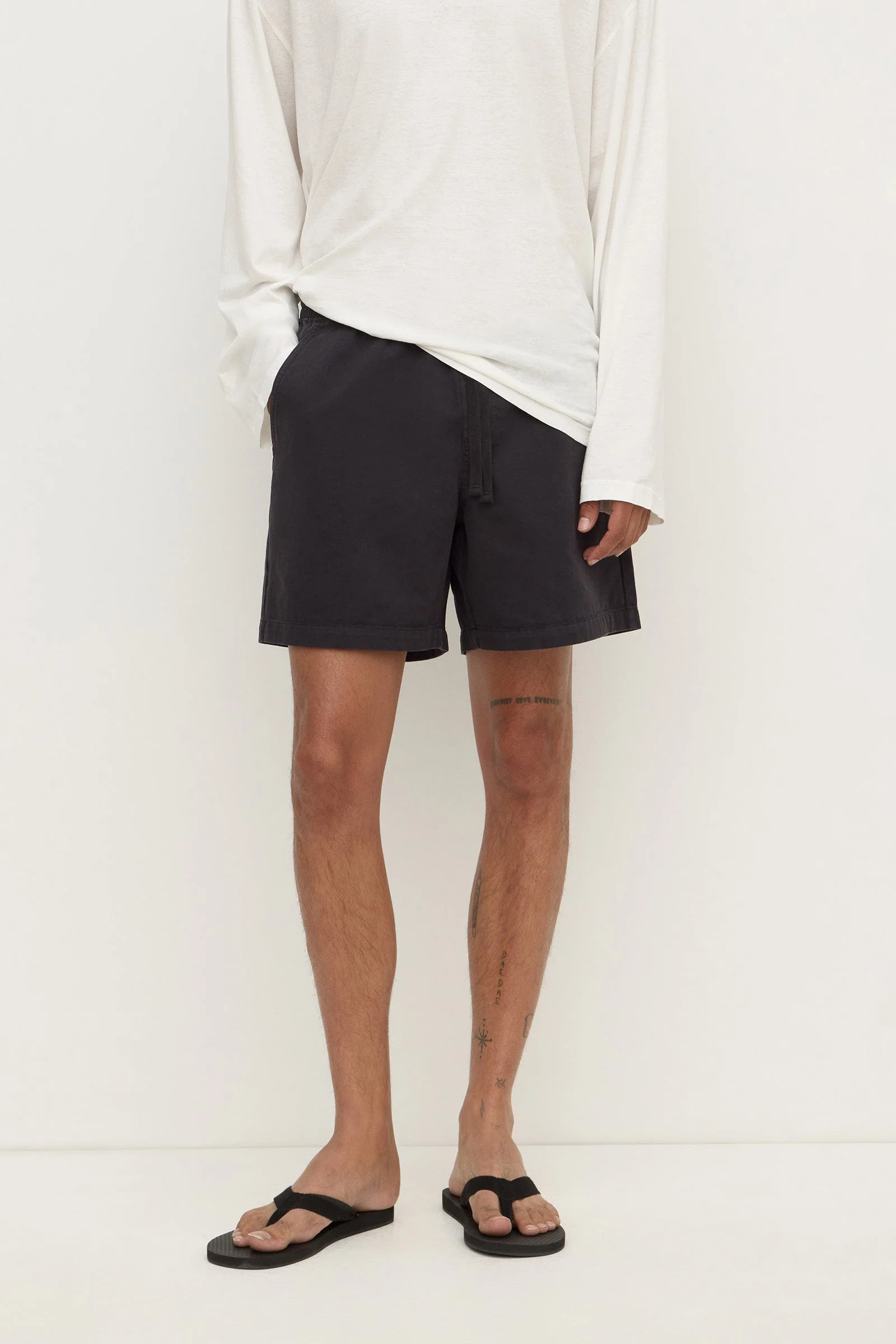 Washed Black Everyday Twill Short