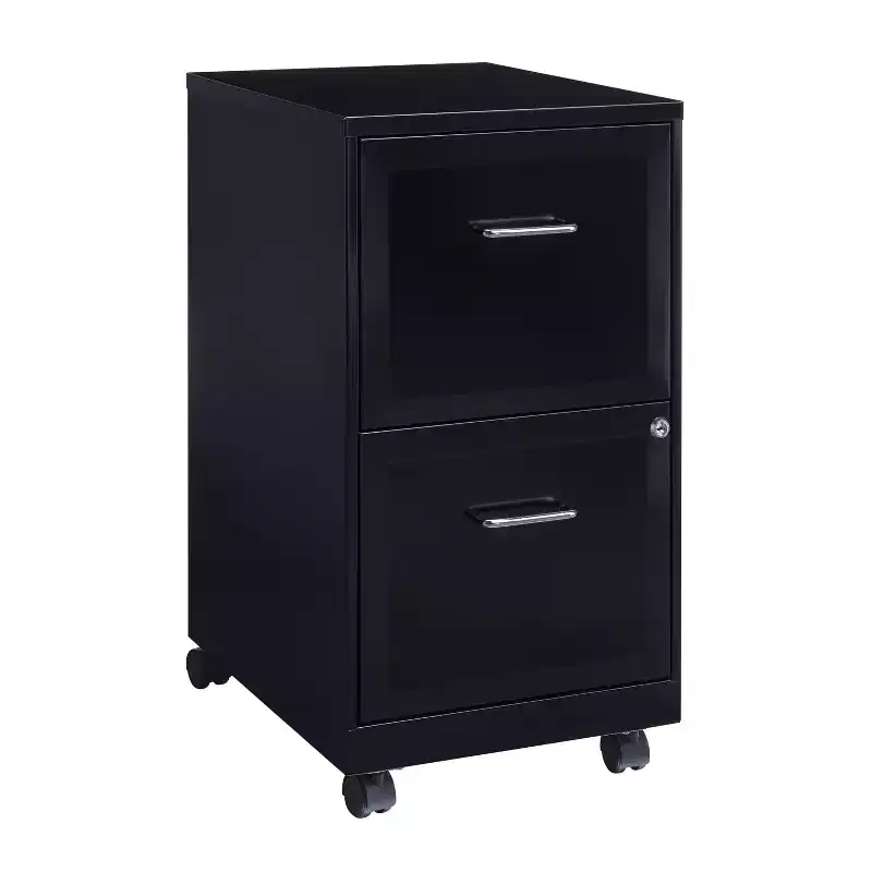 Space Solutions 18 Deep 2 Drawer Mobile Letter Width Vertical File Cabinet