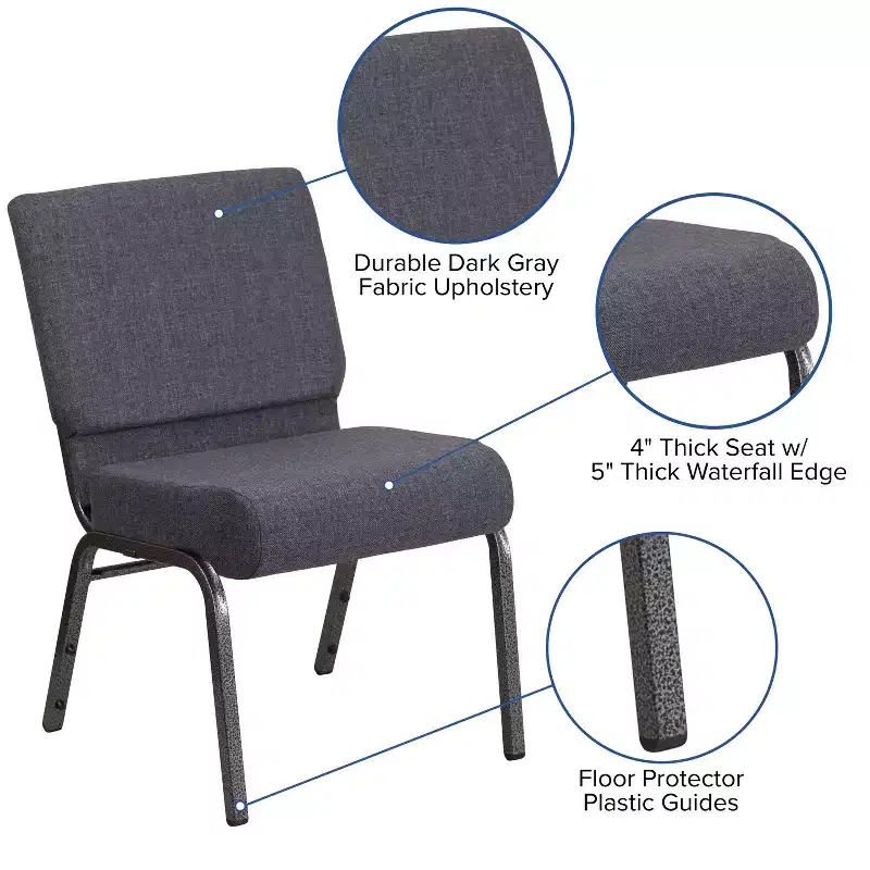 4 Pack 21''W Stacking Church Chair