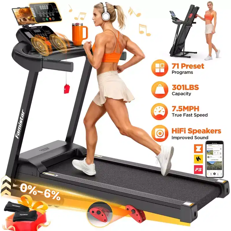 Treadmill on sale, Folding Treadmill Clearance for Home with Adjustable Incline,7.5MPH Speed,3.0HP Foldable Compact Treadmill Running Machine