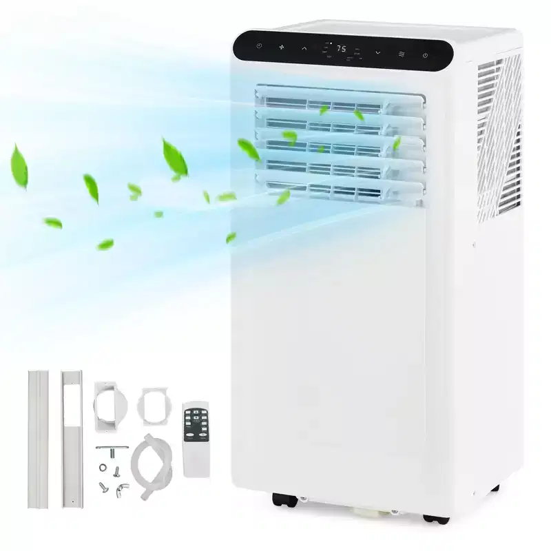 10,000 BTU Portable Air Conditioner with Heater - 4-in-1 AC Unit (Cool/Heat/Dehumidifier/Fan) for Rooms Up to 450 Sq.Ft