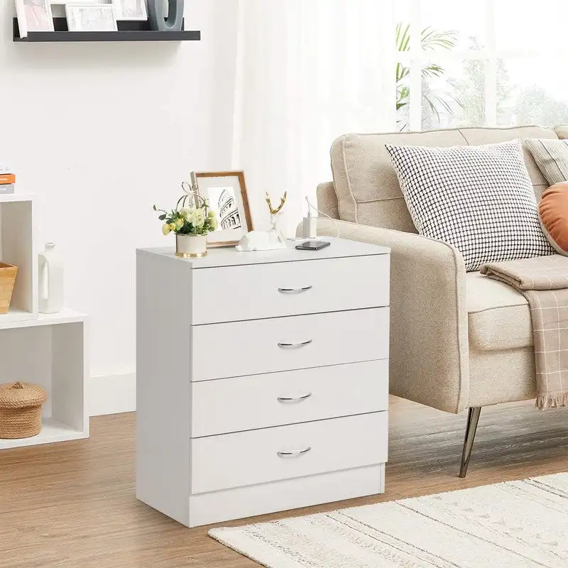 4-Drawer Nightstand Dresser with USB