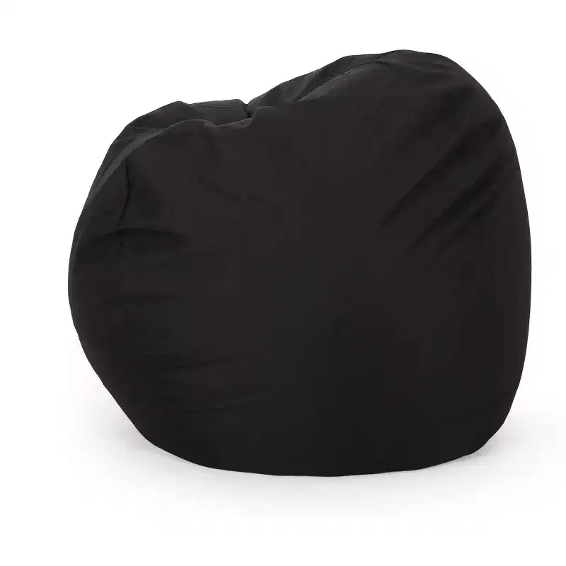 Round Bean Bag Chair for Adults, High-Density Foam Floor Chair, 34x34x25 in