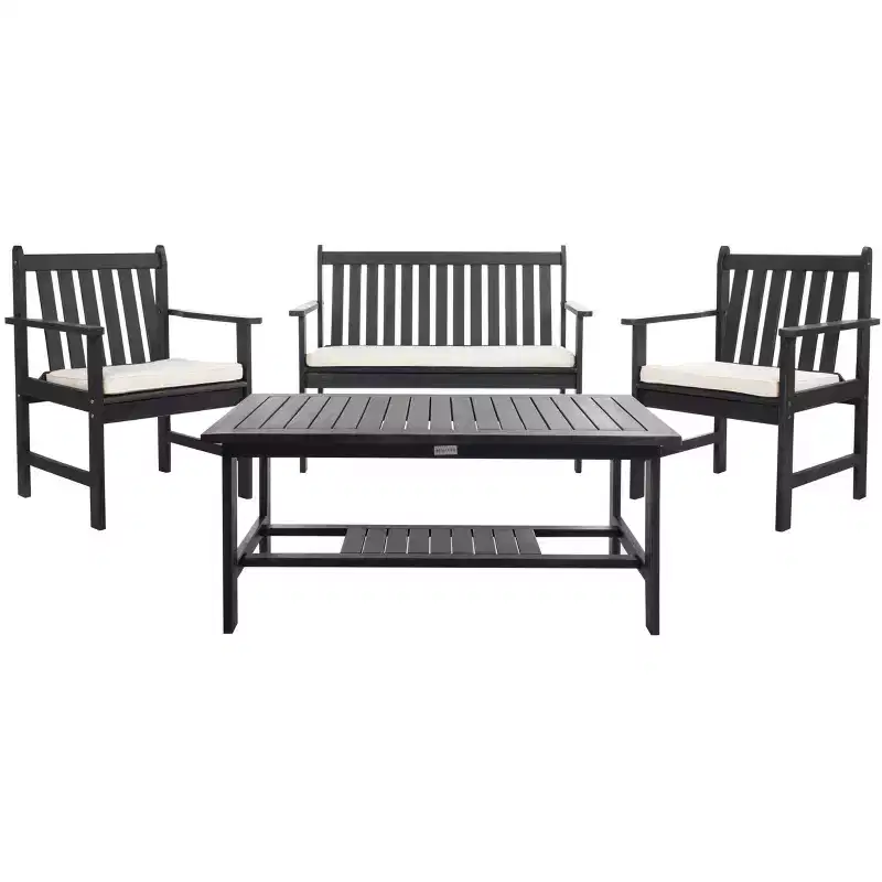Burbank 4 Piece Patio Set - Indoor/Outdoor - PAT7006 - Safavieh