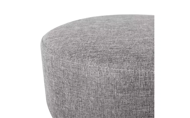 Home Linen Foot Stool with Wood Legs