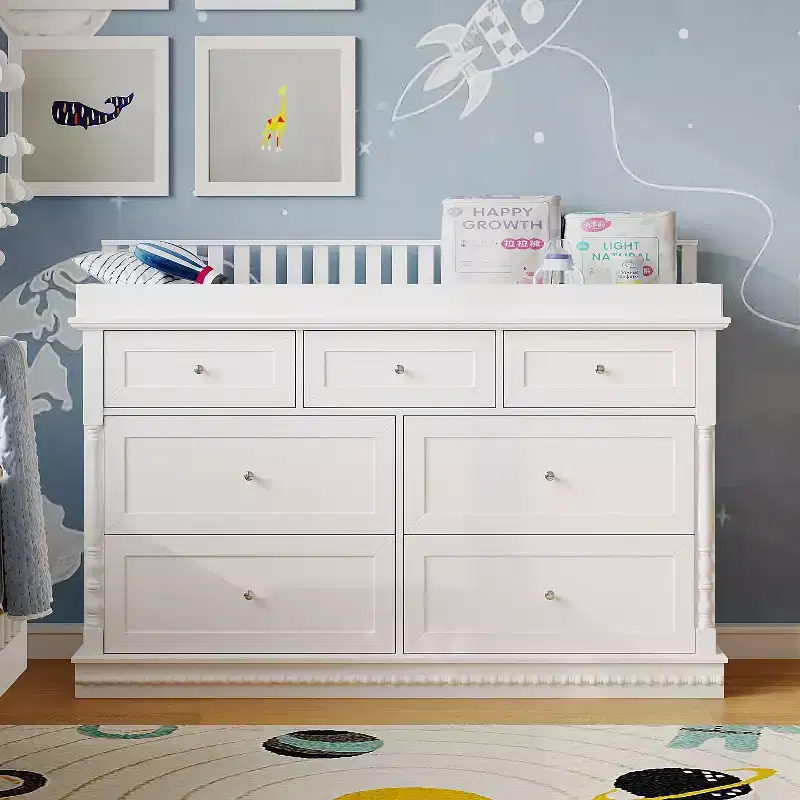 Famapy Versatile Baby Changing Table Dresser: Convertible Design, Spacious Drawers  Grow with Your Little One