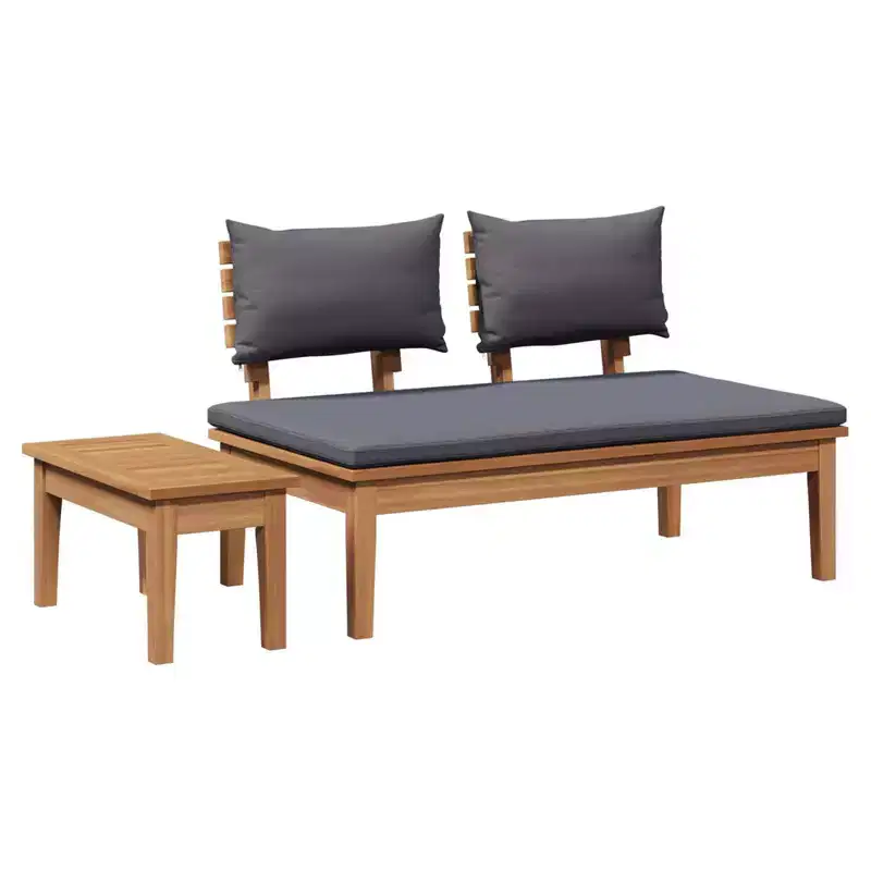 vidaXL Garden Bench 2 pcs Solid Teak wood