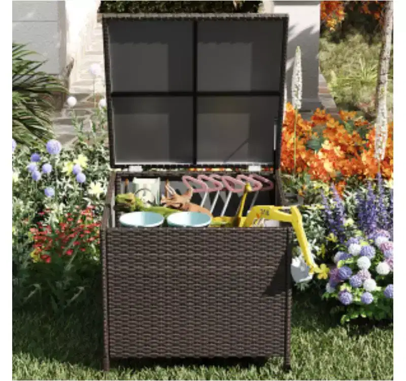 Small Storage Box (PE Rattan + Iron) -