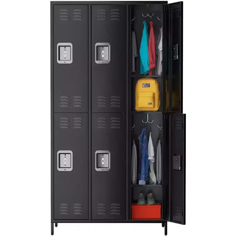 Metal Lockers for Employees 6 Doors, Office and Industrial Storage Cabinet, Suitable for Home, Office, Gym, School