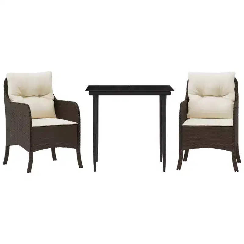 vidaXL Garden Dining Set in Poly Rattan