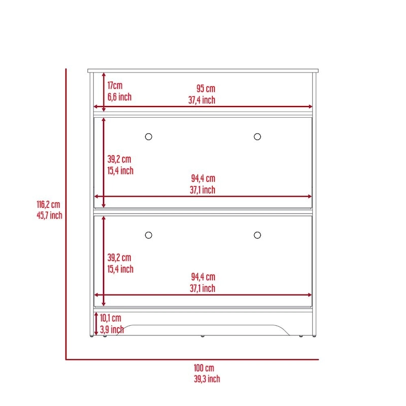 Shoe Rack , One Open Shelf, Two Extendable Cabinets