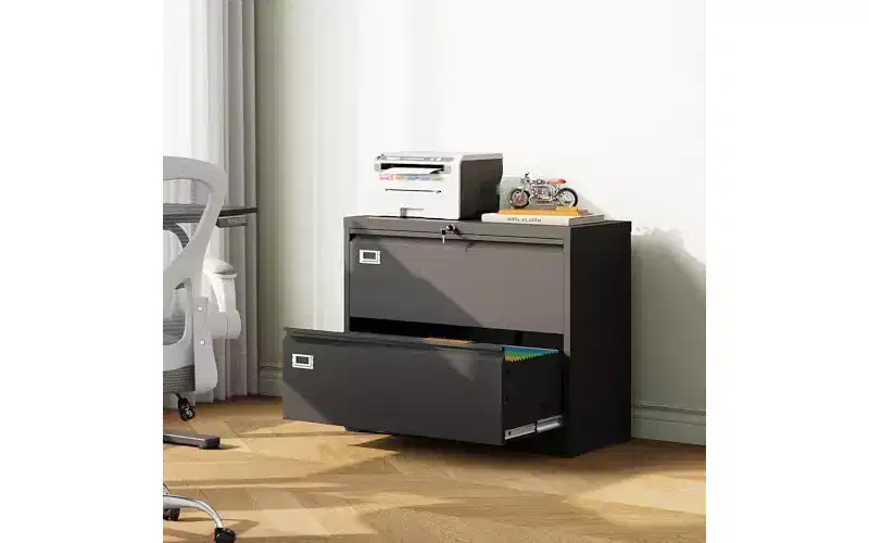 Metal 2-Drawer Lateral File Cabinet with Lock for Home Office