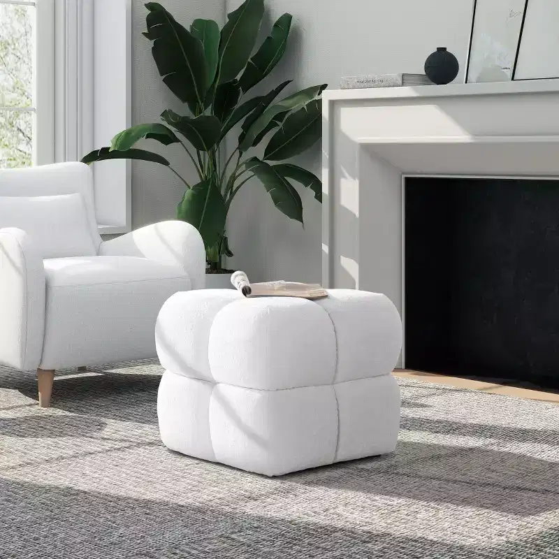 Christopher Knight Home Henley Modern 21 Square Tufted Upholstered Ottoman