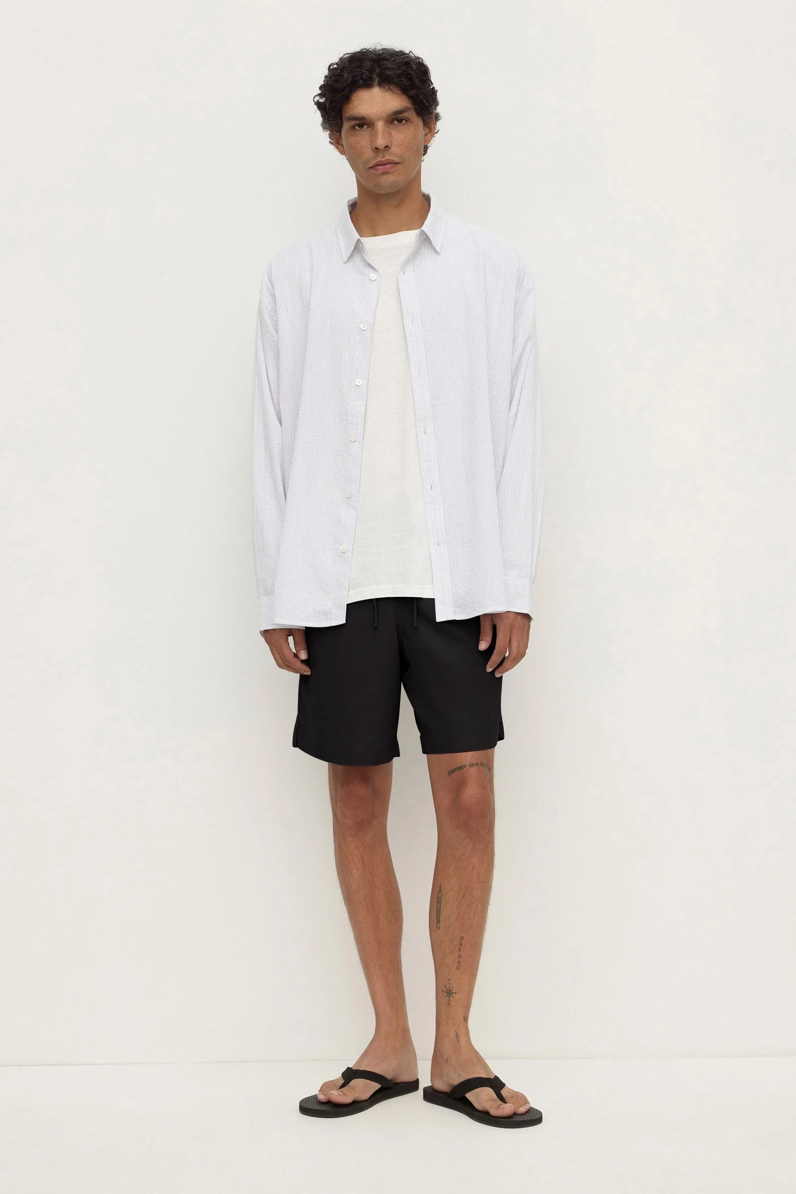 True Black Nylon Swim Short
