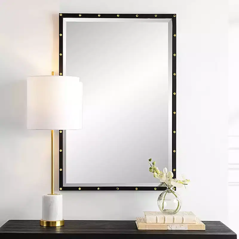 Uttermost Benedo Black 24 x 36 Rectangular Wall Mirror