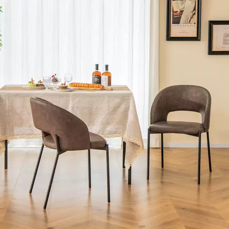 Costway Dining Chair Set of 2/4 with High-density Sponge Cushion Sturdy X-shaped Frame