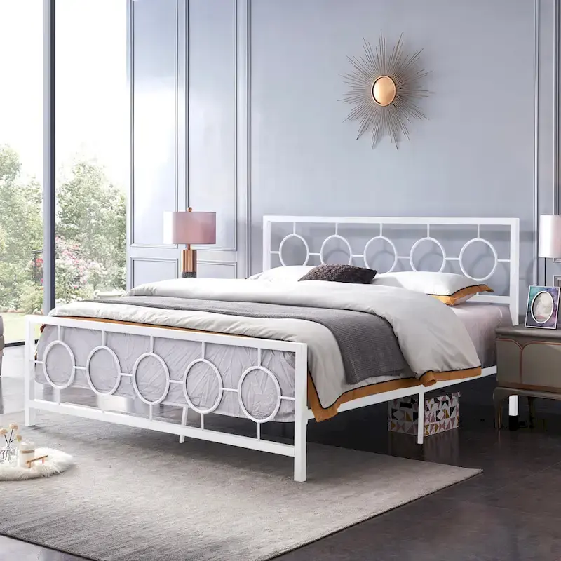 Modern Iron King Bed Frame