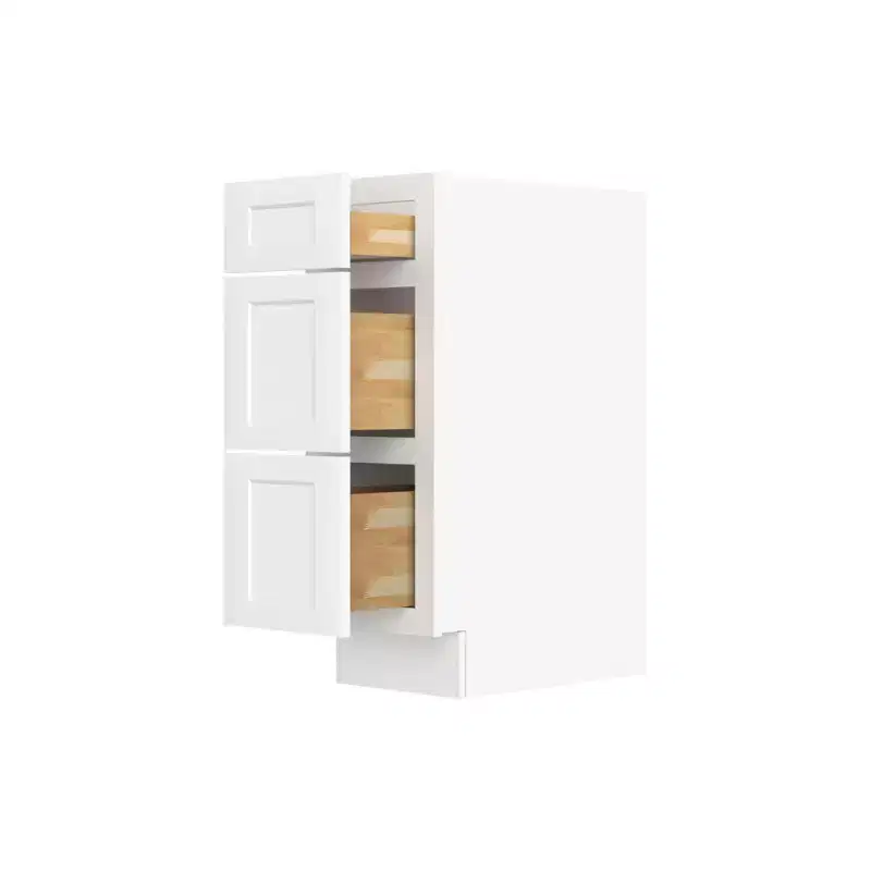 Easy-DIY Shaker White Bath Vanity Cabinet without Top, Ready to Assemble