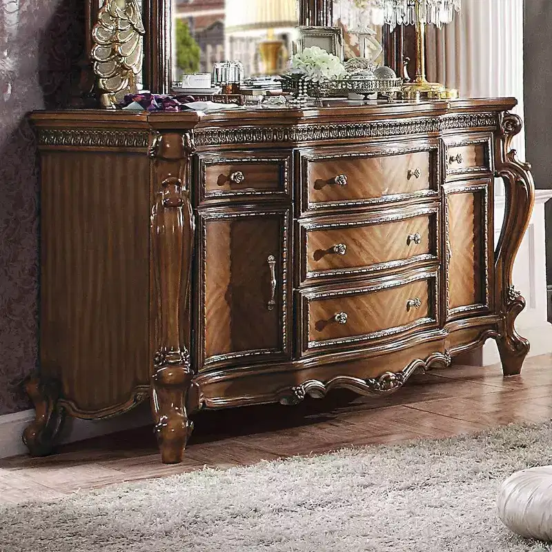 69" Dressers Honey Oak - : Vintage Style, 5 Drawers & Cabinets