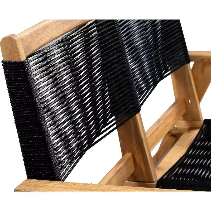 Balkene Home 63368 Kingsmen Loveseat Bench  Mid-Century Modern Wooden Bench for Living Room, Bedroom, Patio, Poolside, Entryway, Indoors & Outdoors