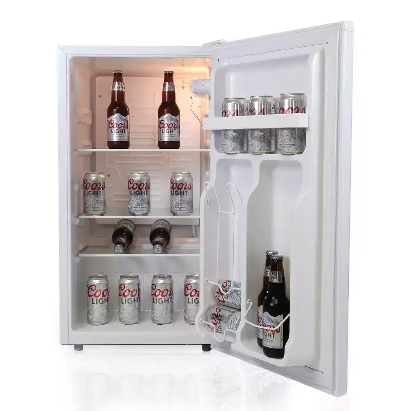 Coors Light Compact Fridge with Bottle Opener, 3.2 cu ft (90L) - White: Portable Dorm Refrigerator, Reversible Door