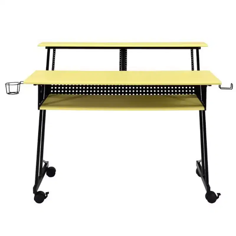 HomeStock 30 in.H White Color Wood Computer Desks with File Drawer