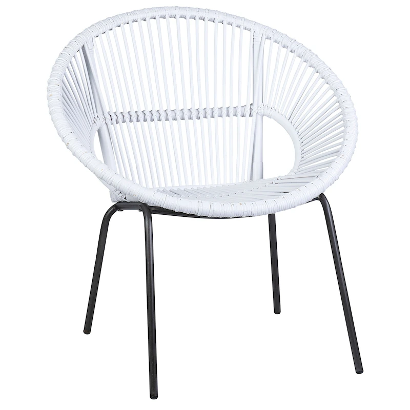 Natural Rattan Handwoven Papasan Accent Chair by East at Main
