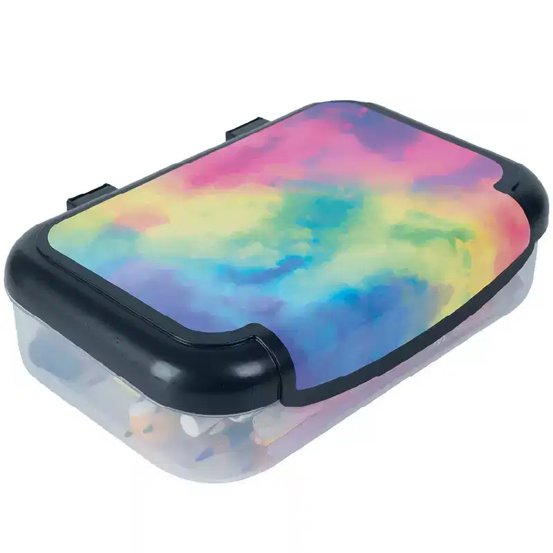 Recycled Plastic Pencil Box - Rainbow - Large Capacity Case, Kids