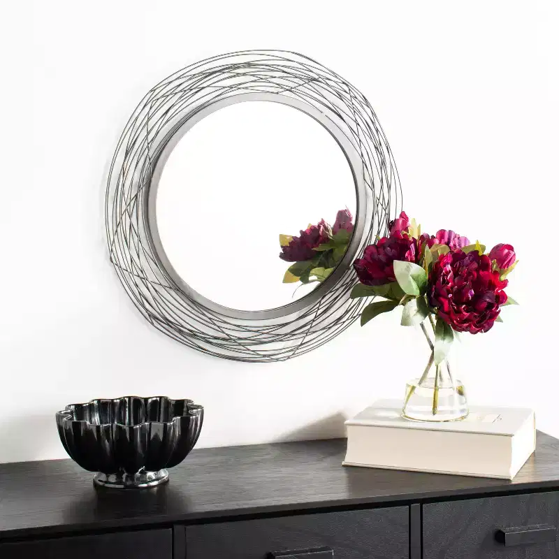 Nixie Mirror - 20.8 x 20.8 - MRR1026 - Black - Safavieh