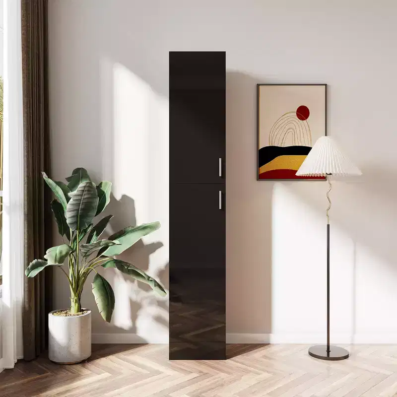 2-Door Freestanding Decorative Storage Cabinet with Adjustable Shelves