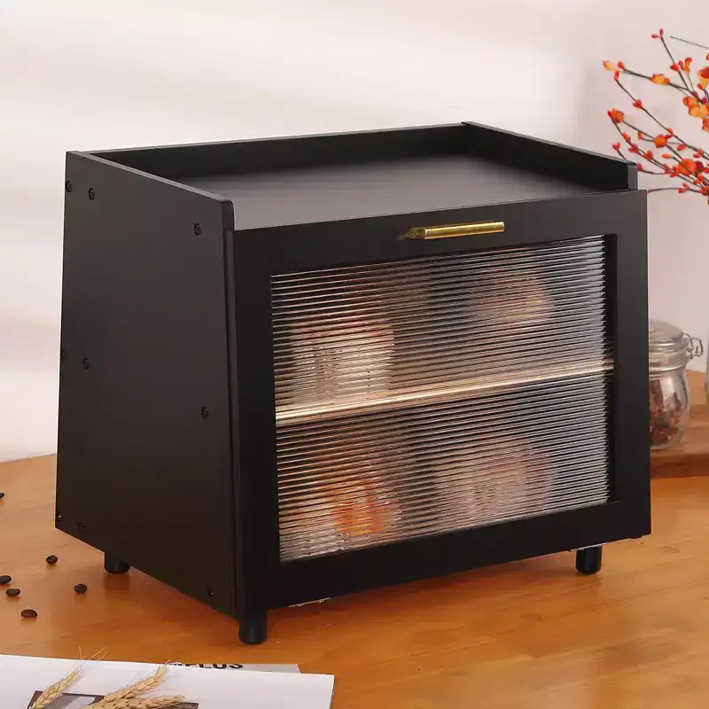 Double Layer Large Bread Box for Kitchen Counter, Large Capacity Bread Storage Container Bread Box