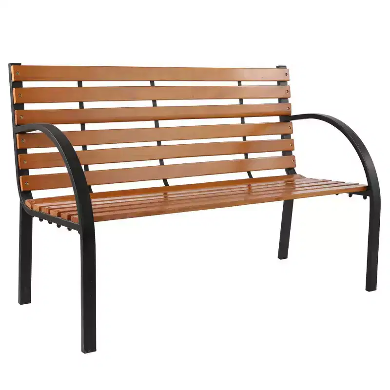 Karl Home|48 in. Metal and Wood Outdoor Bench